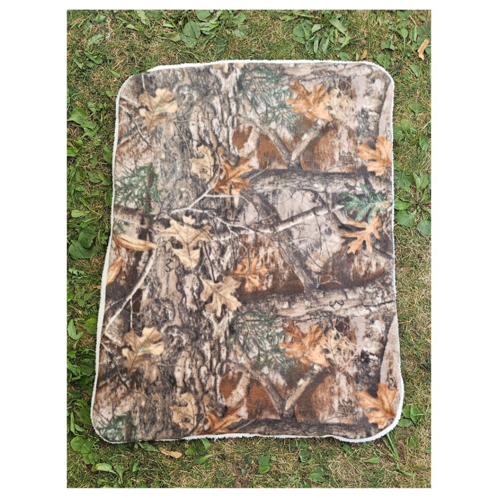 NEW! Realtree Camo Brown Pet Mat - XL - 3 Layers, Fleece Sherpa | Dog Cat Baby